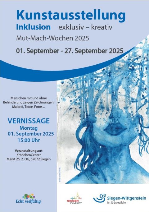 Ausstellungsplakat "Inklusion exklusiv-kreativ"